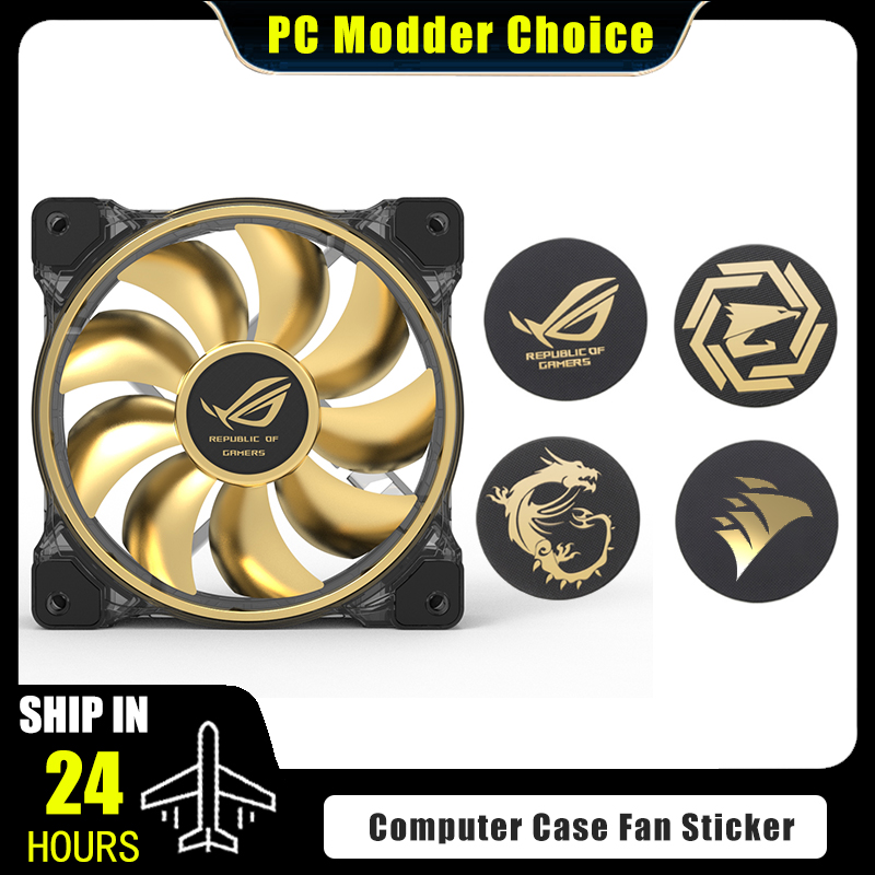 Pc Gaming Lounge - พัดลมคอมพิวเตอร์สติกเกอร์โลโก้, ROG MSI AORUS Corsair ป้าย