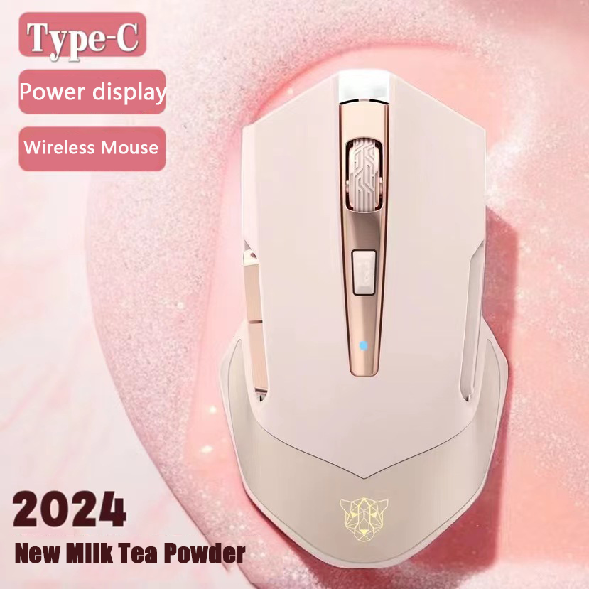 Pc Gaming Pink - 2024ใหม่เมาส์ไร้สาย2.4G ชนิด C ชาร์จได้เงียบเมาส์สำหรับเล่นเกมส์ออฟฟิศสีชมพูน่ารักเมาส์คอมพิวเตอร์แล็ปท็อปหนูสำหรับเป็นของขวัญเด็กผู้หญิง