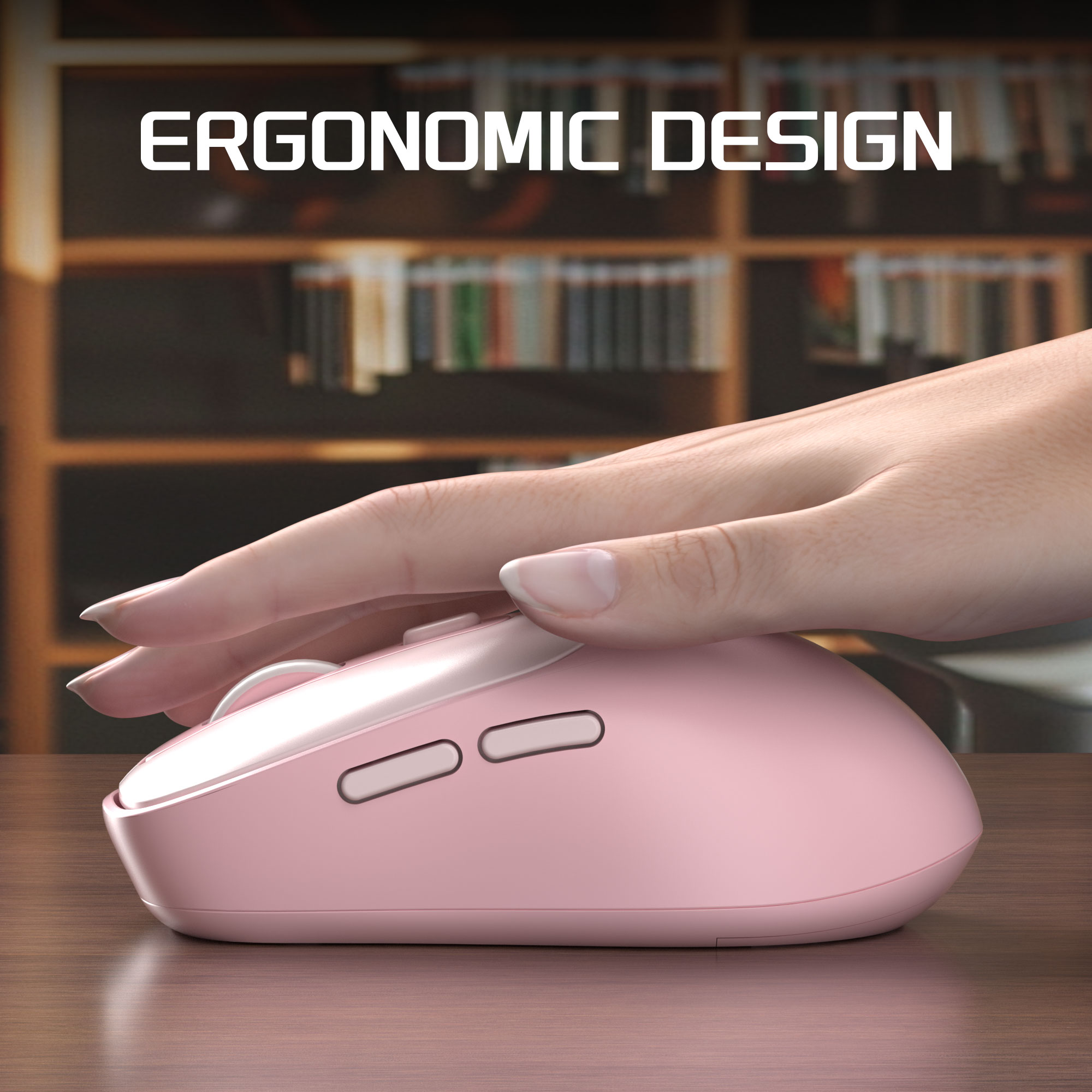 เมจจีเมาส์ไร้สาย 2.4 กิกะเฮิร์ - Pc Gaming Pink บทวิจารณ์และราคา