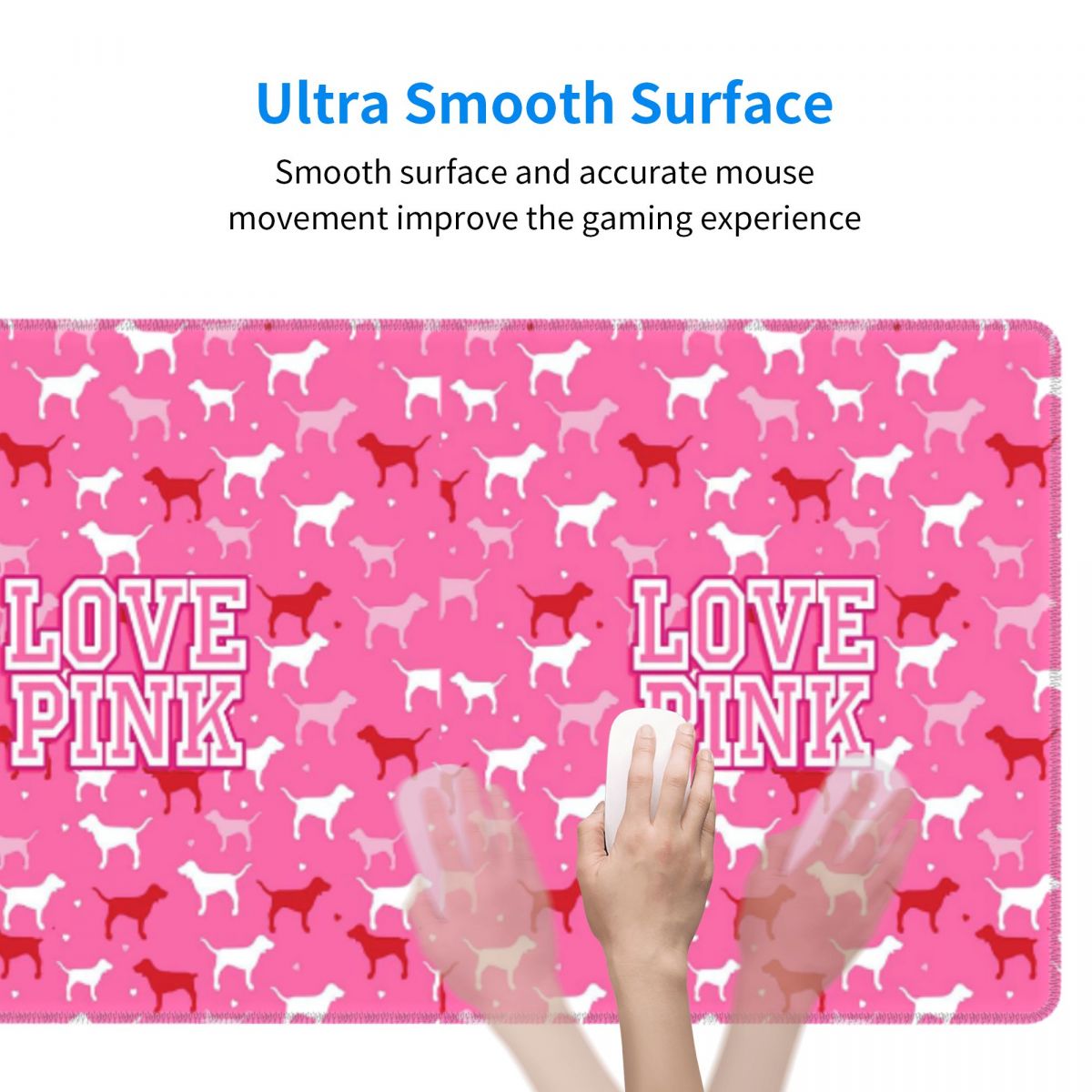 แผ่นรองเมาส์ขนาดใหญ่สีชมพู Lov - Pc Gaming Pink บทวิจารณ์และราคา