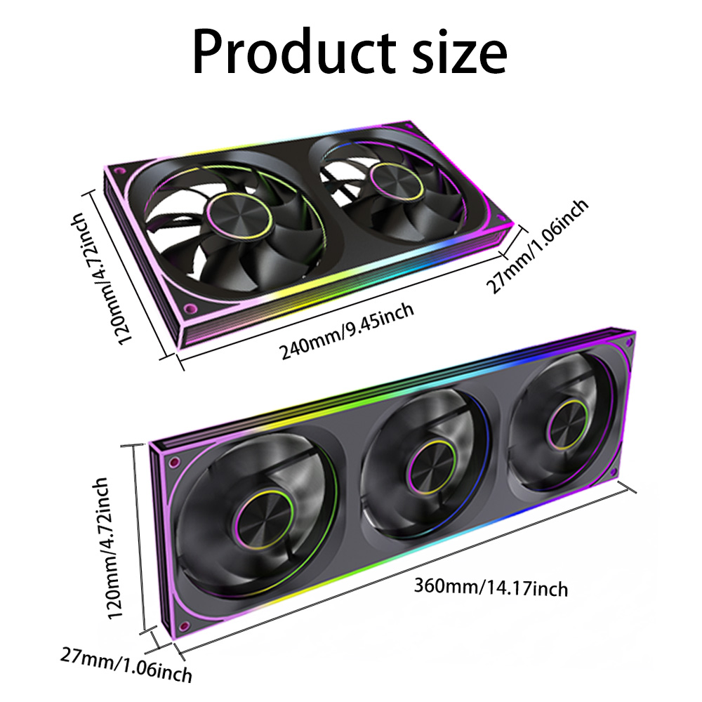 พัดลมเคส ARGB แบบรวม ขนาด 240  - Pc Water Cooling บทวิจารณ์และราคา