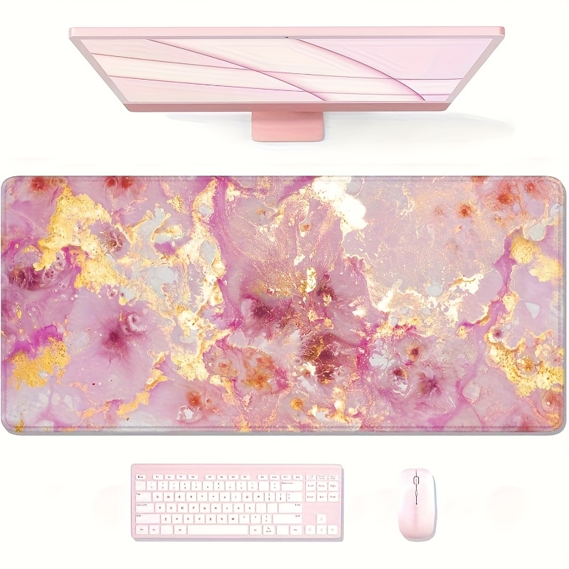 แผ่นรองเมาส์ขนาดใหญ่ลายหินอ่อน - Pc Gaming Pink บทวิจารณ์และราคา