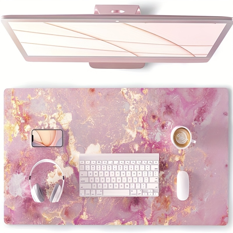 แผ่นรองเมาส์ขนาดใหญ่ลายหินอ่อน - Pc Gaming Pink บทวิจารณ์และราคา